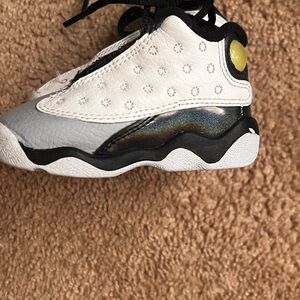 Jordan’s Kids White and Black Sneakers